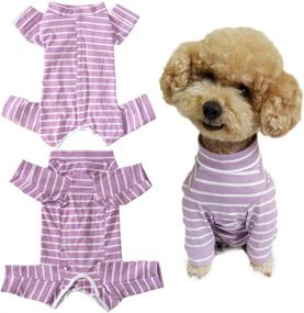 img 4 attached to 🐾 Kukaster Pet Dog’s Recovery Suit: Full Coverage Bodysuit for Small and Medium Pets Post Surgery