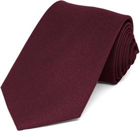 img 1 attached to 👔 Stylish Burgundy Matte Finish Necktie by TieMart: Elevate Your Formal Attire