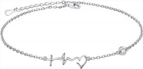 img 4 attached to FLYOW Anklet For Women S925 Sterling Silver Adjustable Foot Chain Ankle Bracelet Anklets Jewelry