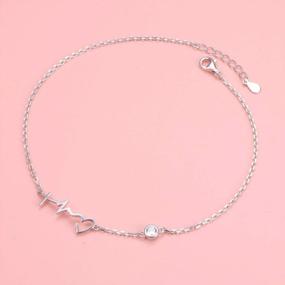img 1 attached to FLYOW Anklet For Women S925 Sterling Silver Adjustable Foot Chain Ankle Bracelet Anklets Jewelry