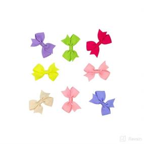 img 1 attached to 🎀 40-Piece Set of 2 Inch Baby Girls Hair Clips - Grosgrain Boutique Ribbon Baby Hair Bows for Fine Hair - Cute Accessories for Toddlers, Infants, Kids, and Children (Tail Design A)