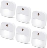 🌙 6-pack white led nightlights with smart dusk to dawn sensor - plug-in wall nightlights for bedroom, bathroom, hallway, kitchen, stairs - suitable for kids, adults, yrwxzyo логотип