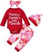 newborn infant valentine's day heart clothes set - adorable long sleeve outfit for baby boys and girls logo