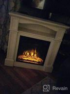 img 1 attached to Freestanding Electric Fireplace With Mantel, LED Log Flame, Shelf And Remote Control - 32" White Heater With 1400W Power By HOMCOM review by Jennifer Lee