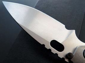img 1 attached to Охотничий карманный нож Eafengrow EF225 - лезвие D2, титановая рукоятка и зажим, инструмент для выживания EDC (серый)