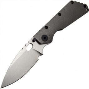 img 4 attached to Охотничий карманный нож Eafengrow EF225 - лезвие D2, титановая рукоятка и зажим, инструмент для выживания EDC (серый)