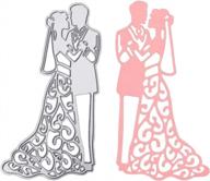 создайте свое идеальное свадебное приглашение с помощью штампов для резки жениха и невесты - штампы для скрапбукинга 5x2,7 дюйма логотип