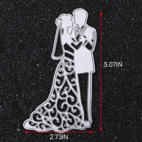 img 3 attached to Craft Your Perfect Wedding Invitation With Bride Groom Cutting Dies - 5X2.7 Inches DIY Scrapbooking Dies