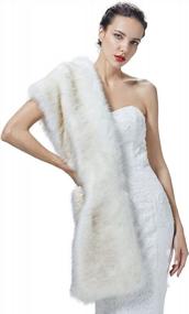 img 2 attached to Women'S Faux Fur Wedding Shawl: Bridal Cape Cover-Up For Formal Events, Parties, Or Winter Weddings