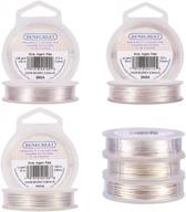 benecreat tarnish resistant silver coil wire set - 3 rolls of 20, 24, and 28 gauge wire, 33ft, 98ft, and 328ft lengths logo