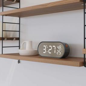 img 3 attached to Revolutionize Your Morning Routine With Mooas Rolling Pop Mirror Clock - Digital Clock With USB Charging, LED Display, Dual Alarm, And More!