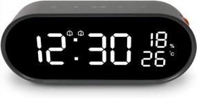 img 4 attached to Revolutionize Your Morning Routine With Mooas Rolling Pop Mirror Clock - Digital Clock With USB Charging, LED Display, Dual Alarm, And More!
