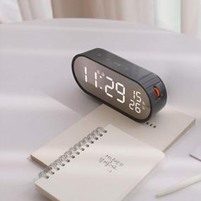 img 2 attached to Revolutionize Your Morning Routine With Mooas Rolling Pop Mirror Clock - Digital Clock With USB Charging, LED Display, Dual Alarm, And More!