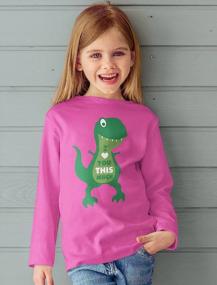 img 3 attached to Dino Lover's Delight: Toddler Boys' Long Sleeve T-Shirt – Perfect Valentine's Day Gift