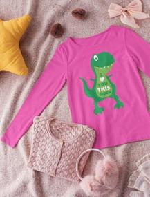 img 1 attached to Dino Lover's Delight: Toddler Boys' Long Sleeve T-Shirt – Perfect Valentine's Day Gift