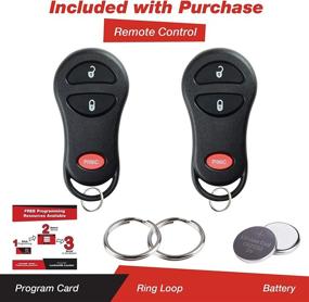 img 3 attached to KeylessOption 56045497 Key Fob Replacement: 2-Pack Keyless Entry Remote Control for Cars