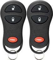 keylessoption 56045497 key fob replacement: 2-pack keyless entry remote control for cars logo