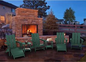 img 1 attached to Oversized Weather Resistant Green Adirondack Chair - Perfect For Outdoor Fire Pits!