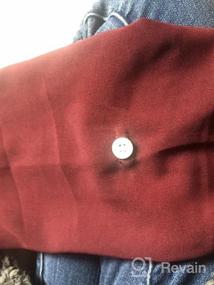 img 8 attached to Женская свободная шифоновая блуза с разрезом V-образным вырезом - идеальный летний повседневный топ-туника с короткими рукавами от Allimy