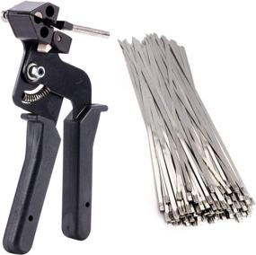 img 4 attached to TR TOOLROCK Stainless Steel Cable Ties Kit + Cable Gun - Heavy Duty 200pcs 11.8 Inch Metal Zip Ties Tool Kit
