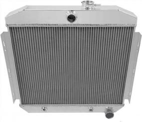 img 4 attached to Aluminum Radiator For 1955-1957 Chevy Belair/Del Ray/One-Fifty Series/Two-Ten Series 6 CYL Core Support - Blitech 3 Row