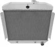 aluminum radiator for 1955-1957 chevy belair/del ray/one-fifty series/two-ten series 6 cyl core support - blitech 3 row logo