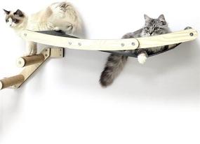 img 2 attached to 🐱 HeyKitten 33in Cat Wall Hammock: Stylish Floating Kitten Shelf for Large Indoor Cats (Maple)