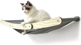 img 3 attached to 🐱 HeyKitten 33in Cat Wall Hammock: Stylish Floating Kitten Shelf for Large Indoor Cats (Maple)