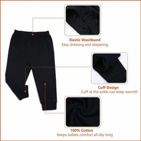 img 1 attached to SOBOWO Solid Baby Sweatpants, Unisex Baby Toddler Cotton Crawling Pants For Newborn Boys Girls 0-24 Months