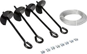 img 1 attached to 🔒 Reliable Tie Down 59070 Galvanized Cable Set with Anchors, Clamps, and 50 Feet Long Galvanized Cable - Black
