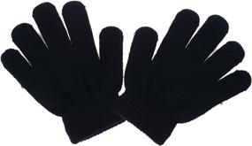 img 2 attached to 🧤 Winter Stretchy Knitted Gloves for Girls - Essential Cold Weather Accessories