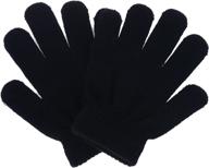 🧤 winter stretchy knitted gloves for girls - essential cold weather accessories logo