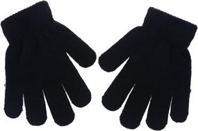 img 3 attached to 🧤 Winter Stretchy Knitted Gloves for Girls - Essential Cold Weather Accessories