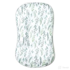 img 4 attached to 🍃 Premium Baby Lounger Cover: Ultra Soft Slipcover for Newborn Lounger Pillow in Green Leaf Design