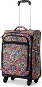 img 3 attached to Sakroots Women'S On The Go Carry-On 21" Roller Suitcase In Sustainable Materials, Rainbow Wanderlust, 22-Inch