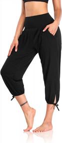 img 4 attached to Comfortable And Chic: DIBAOLONG Women'S Yoga Capri Pants With Pockets For Workouts And Lounging