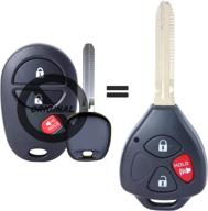 🔑 enhanced key fob keyless entry remote control for toyota sienna tacoma tundra - fcc id gq43vt20t g chip (requires g stamp on your old key) logo