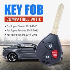 img 2 attached to 🔑 Enhanced Key Fob Keyless Entry Remote Control for Toyota Sienna Tacoma Tundra - FCC ID GQ43VT20T G Chip (Requires G Stamp on Your Old Key)