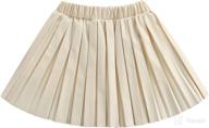 👗 high waist faux leather pleated mini dress for toddler baby girls - summer clothes 1-6y (black/brown/beige) логотип