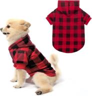 🐶 cozy plaid dog hoodie with hat - stylish and warm sweater outfit for autumn and winter логотип