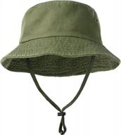 хлопковая детская шляпа-ведро премиум-класса с завязками для мальчиков и девочек - идеальная шляпа от солнца для малышей на лето логотип