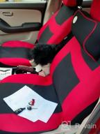 img 1 attached to Upgrade Your Car Interior With Lunsom Leather Handbrake & Gear Shift Cover In Red review by Billy Danaher