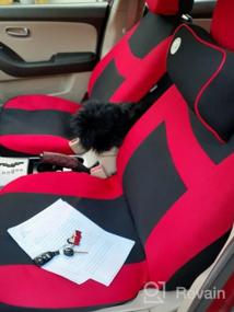 img 5 attached to Upgrade Your Car Interior With Lunsom Leather Handbrake & Gear Shift Cover In Red