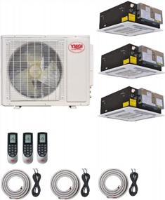 img 4 attached to Powerful & Versatile: YMGI 60000 BTU 3-Zone Mini Split Heat Pump With Ceiling Cassette For Home & Commercial Use