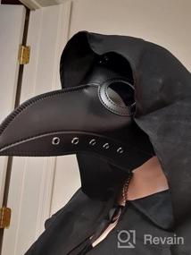 img 5 attached to Steampunk Plague Doctor Mask - Authentic PU Leather Gothic Cosplay With Long Nose Bird Beak