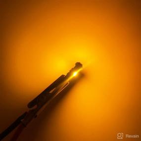 img 2 attached to BlyilyB 10-Pack Amber T5 2721 37 74 Wedge LED Bulb PC74 Twist Sockets: Dash Dashboard Lights Replacement Lamps for Instrument Panel Cluster LEDs