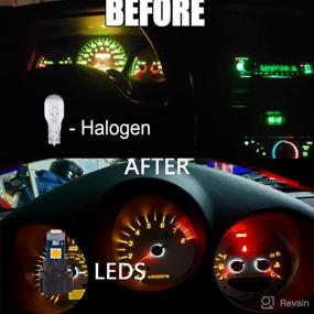 img 1 attached to BlyilyB 10-Pack Amber T5 2721 37 74 Wedge LED Bulb PC74 Twist Sockets: Dash Dashboard Lights Replacement Lamps for Instrument Panel Cluster LEDs