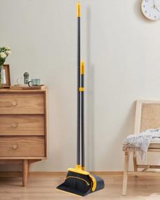 img 3 attached to Long Handle Broom And Dustpan Combo Set For Effective Indoor Floor Cleaning - Perfect For Home, Kitchen, Office And Lobby Use