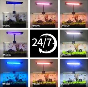 img 1 attached to 🐠 Feshen Aquarium LED Light with Remote Control - Full Spectrum, Adjustable Brightness, Sunrise Daylight Mode for Freshwater Planted Tank, Coral Plants and Fish Keeping