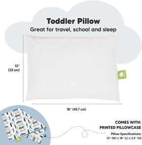 img 2 attached to Organic Cotton Toddler Pillow & Pillowcase - 13X18 My Little Dreamy Kids Sleeping, Travel & Bed Pillows (Vroom)